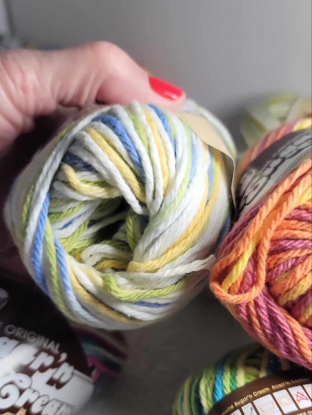 Lion Brand/ Lily Cotton Multicolor Yarn - 17 Balls - NWT - Picture 11 of 16